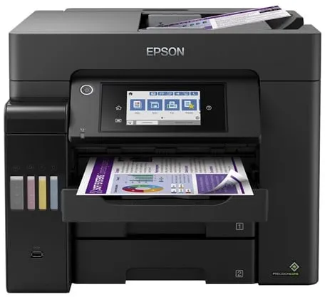 Epson EcoTank ET-5850 Impresora multifunción de inyección de tinta todo en uno con fax - Color - Tinta