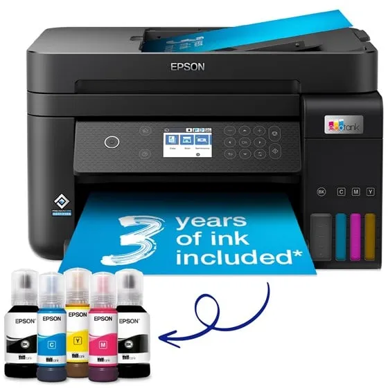 Epson EcoTank ET-3850 Impresora multifunción de inyección de tinta todo en uno - Color - Tinta