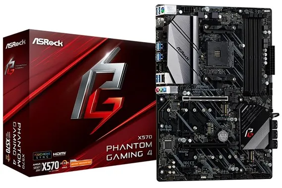 ASRock X570 PHANTOM GAMING 4 Placa base - AMD X570 - AMD AM4 socket - DDR4 RAM - ATX