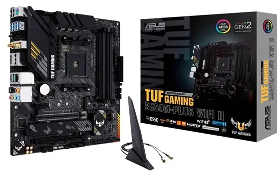 ASUS TUF GAMING B550M-PLUS WIFI II Placa base - AMD B550 - AMD AM4 socket - DDR4 RAM - Micro-ATX