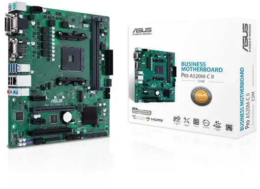 ASUS PRO A520M-C II/CSM Placa base - AMD A520 - AMD AM4 socket - DDR4 RAM - Micro-ATX