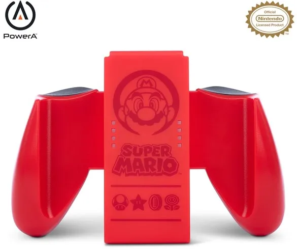 PowerA Joy-Con Comfort Grip para Nintendo Switch - Super Mario rojo - Controlador - Nintendo Switch